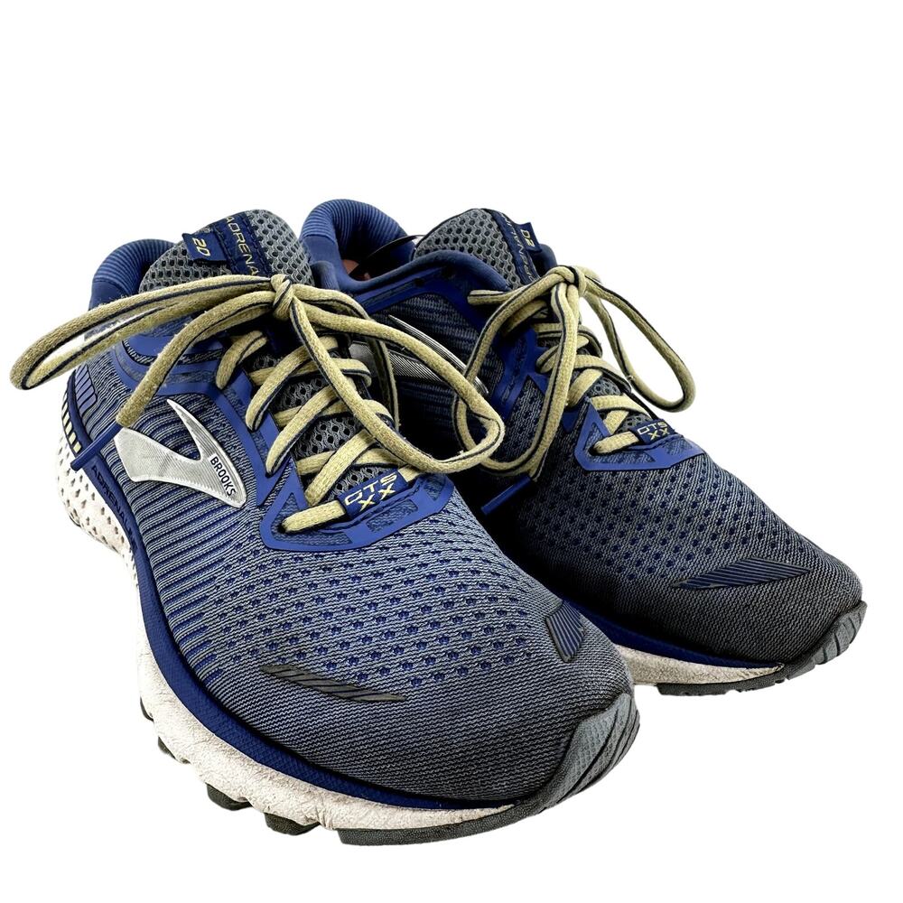 Brooks Adrenaline GTS 20 Road Running Shoes Outdoor Lace Up Blue Yellow 8.5
